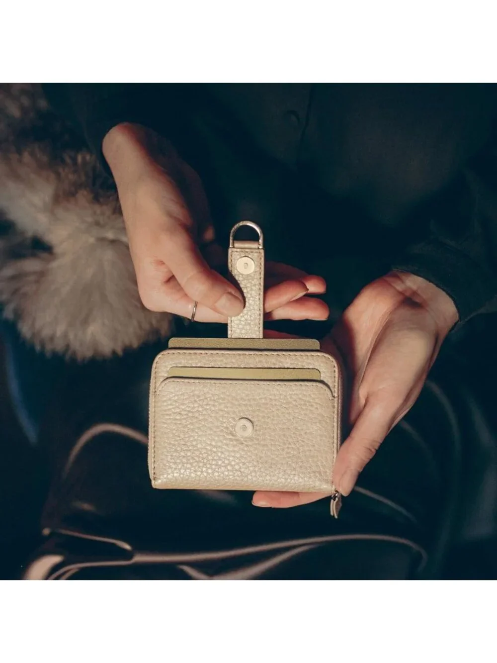 Stylish Leather Small Zip Around Wallet for Women, RFID Protection, Compact